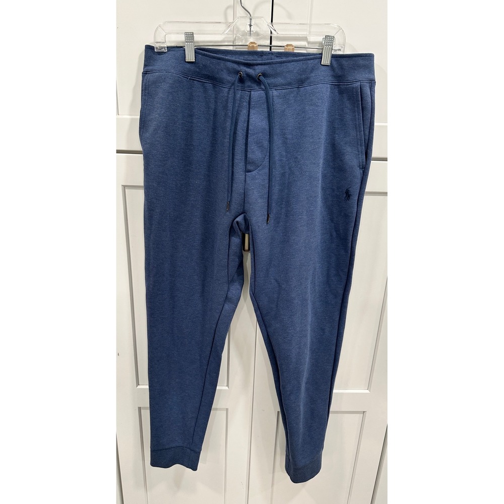 Polo Ralph Lauren Men's Blue Fleece Jogger Sweatpants XL Embroidered Pony Logo